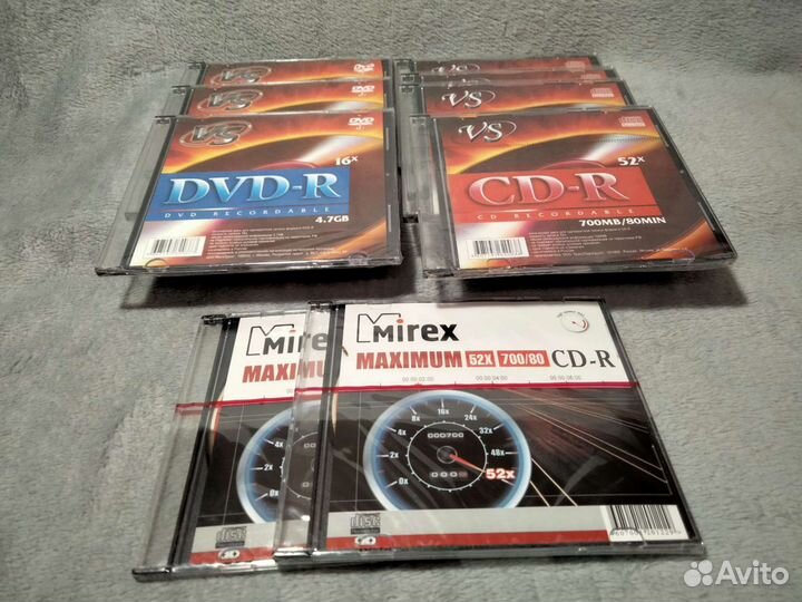 Диски новые CD-R и DVD-R