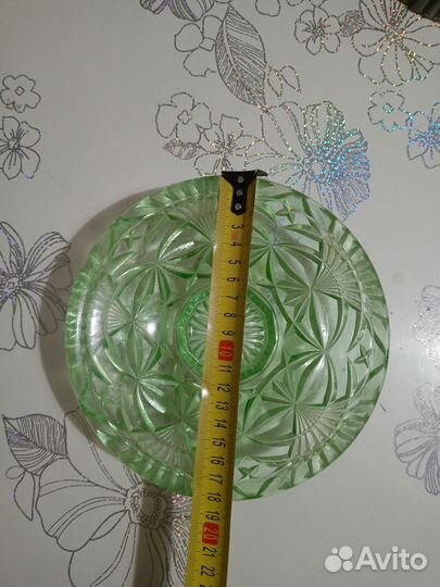 Тарелка салатник старинное стекло