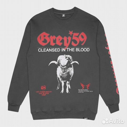 G59 suicideboys cleansed crewneck (charcoal black)