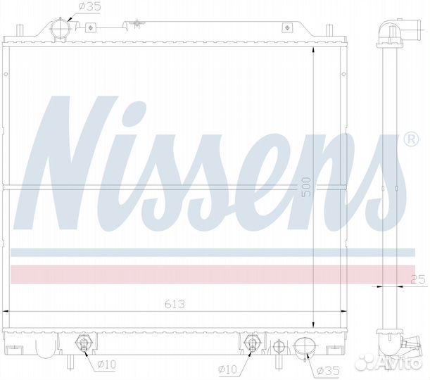 Радиатор двигателя mitsubishi space gear AUT. 94