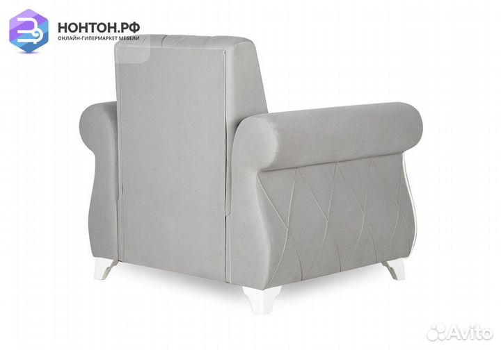 Кресло Роуз светло-серое