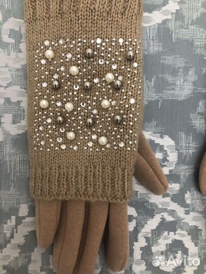 Перчатки митенки женские