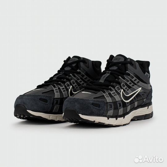 Кроссовки Nike P6000 Black White with Fur