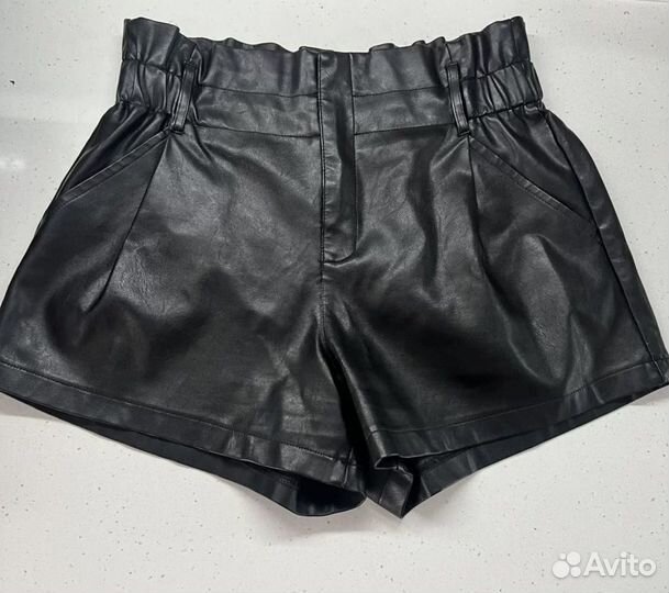 Шорты женские кожаные