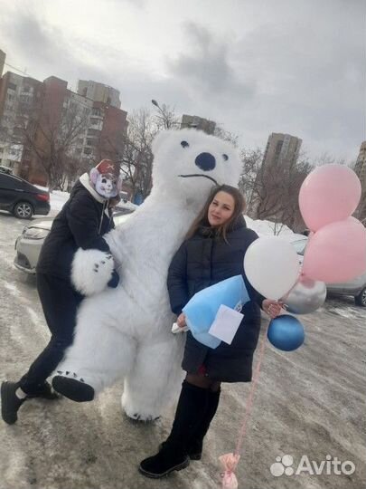 Белый мишка поздравление