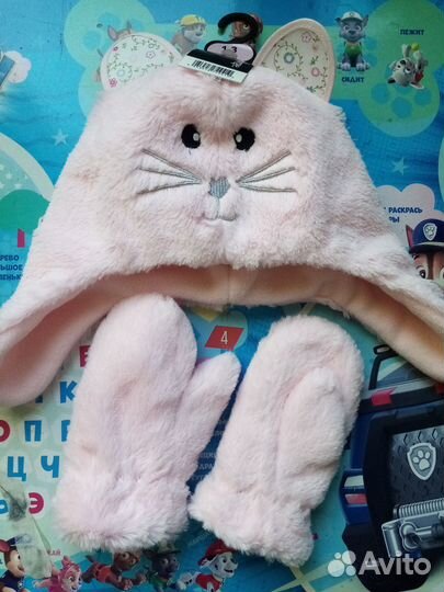 Шапочка с варежками