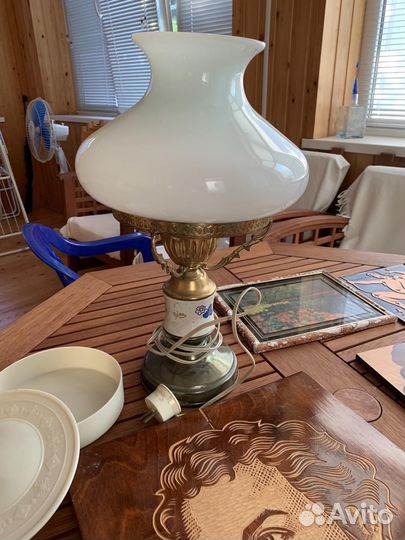 Люстра с абажуром лампа настольная СССР