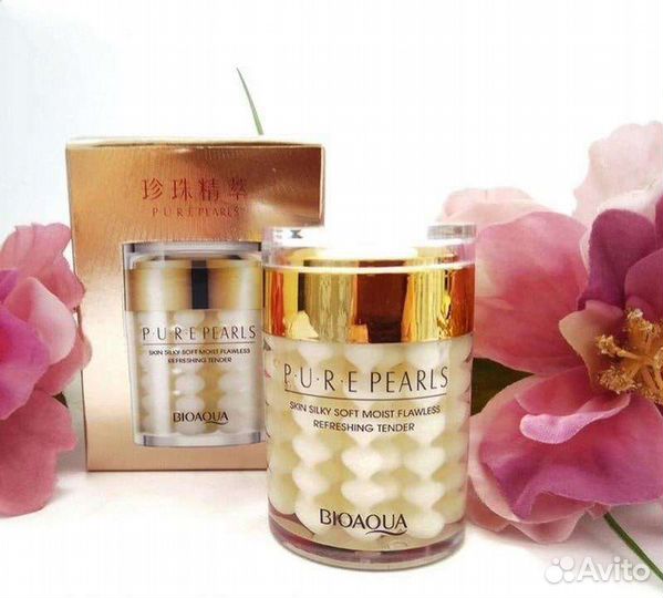 Крем для лица. жемчужной пудрой