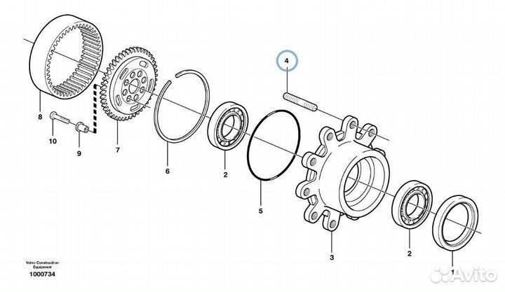 CA0130679 Шпилька колеса экскаватор погрузчик