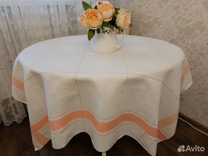 Скатерть льняная СССР новая