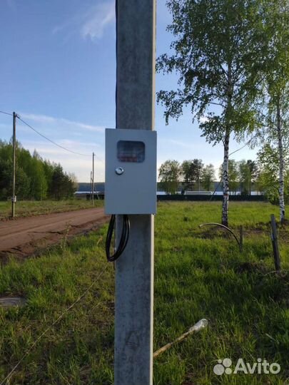 Установка столба для электричества монтаж 220в380в