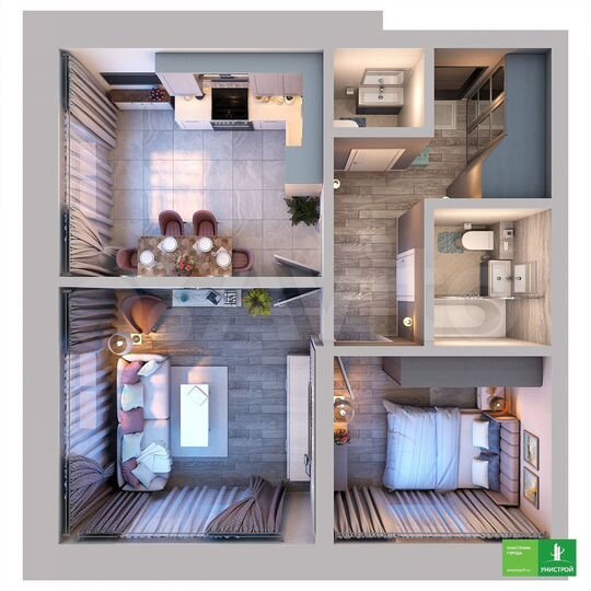 2-к. квартира, 58,8 м², 18/27 эт.