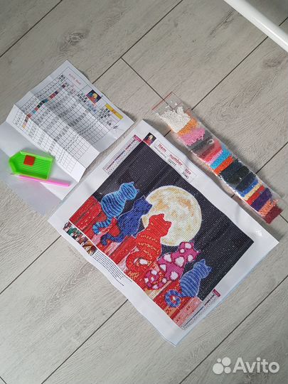 Алмазная мозаика кошки набор для сборки