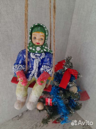 Ватные елочные игрушки