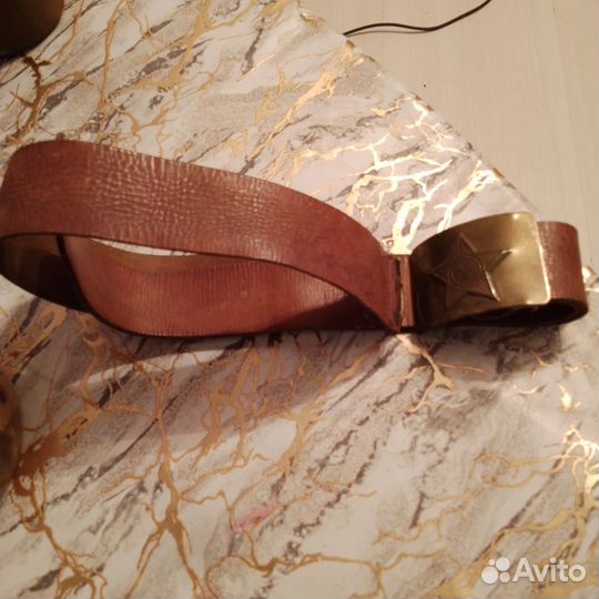 Ремень армейский кожаный