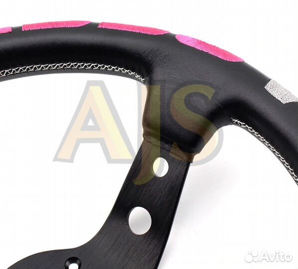 Руль спортивный Vertex 1996 с выносом кожа без пер