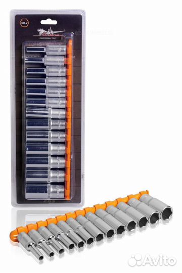 Airline AT-13-28 Набор головок торцевых 3/8 DR шес