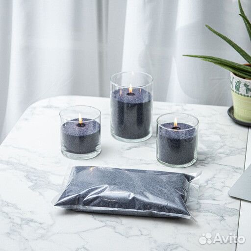 500 гр. Цветные свечи насыпные Органика (графит)