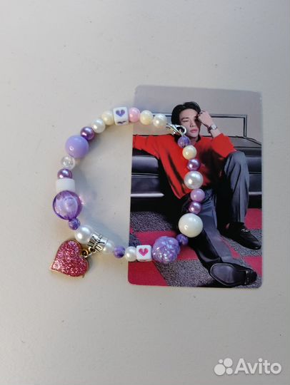 Браслет фиолетовый, бижутерия