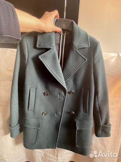 Пальто демисезон massimo dutti р40 цвет морской во