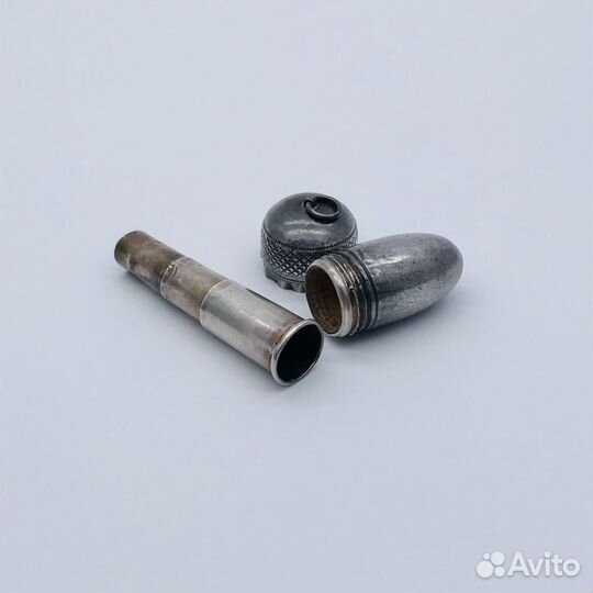 Антикварный серебряный телескопический мундштук