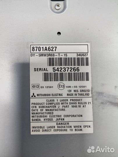 Штатная магнитола Mitsubishi Outlander