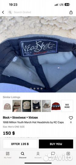 Кепка винтажная y2k By Kc caps Headshot USA