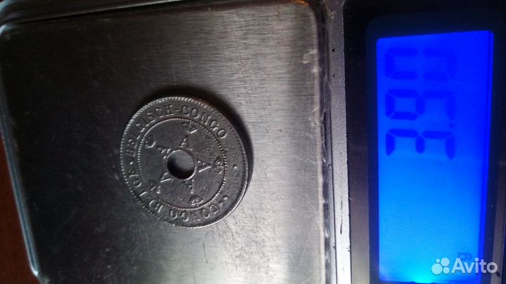 Монета бельгийское конго(африка) 1911год.никель