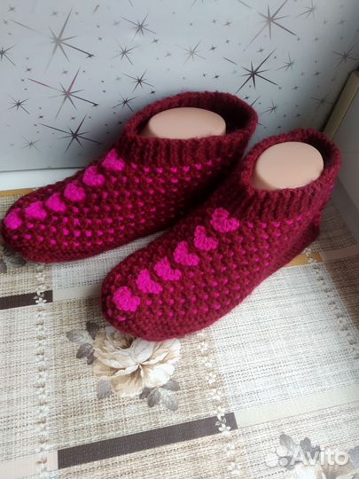 Следочки с укреплённой подошвой полушерстяные