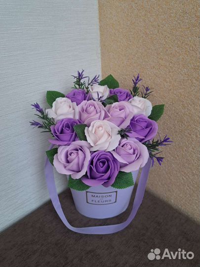 Букеты из мыльных роз