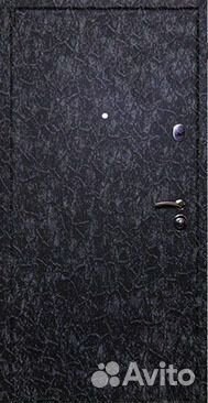Металлические двери с отделкой порошок«крокодил»