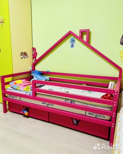 Детская кровать 180х80. Массив сосны