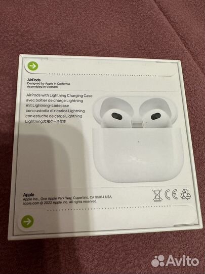 Беспроводные наушники apple airpods 3