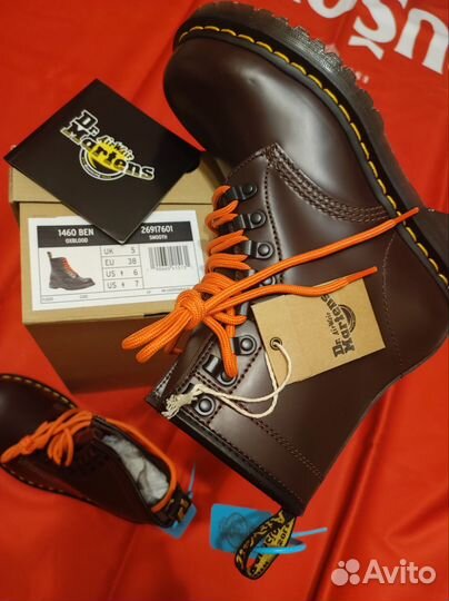 Dr Martens 1460 Ben smooth brown/red, оригинал