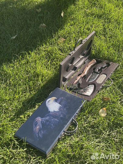 Набор нож и топор в кейсе карагач