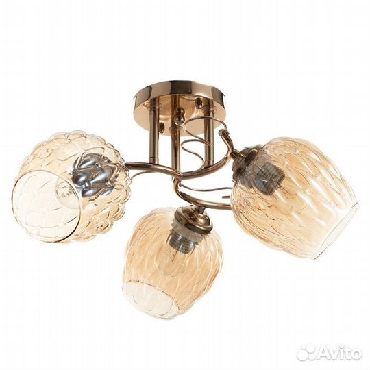 Светильник Camilla 3х40Вт Е27 золото 48х48х23см