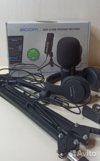 Микрофон для подкастов Zoom ZUM-2 usb