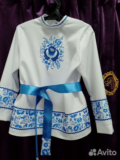 Платье Гжель