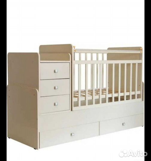 Детская кроватка трансформер с маятником