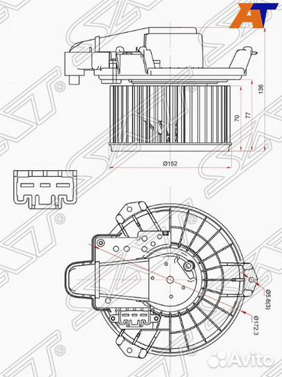 Мотор печки Toyota Rav4