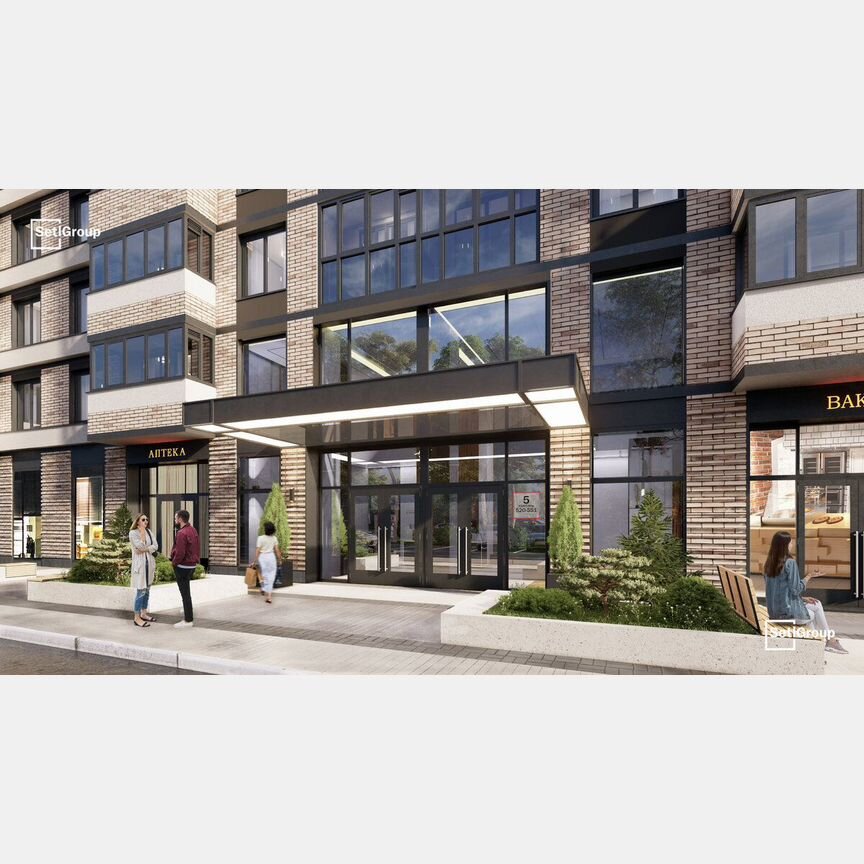 1-к. квартира, 35,1 м², 4/12 эт.