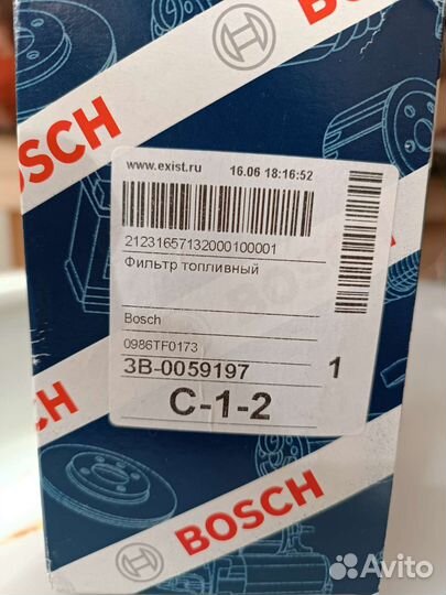 Фильтр топливный Bosch 0986TF0173