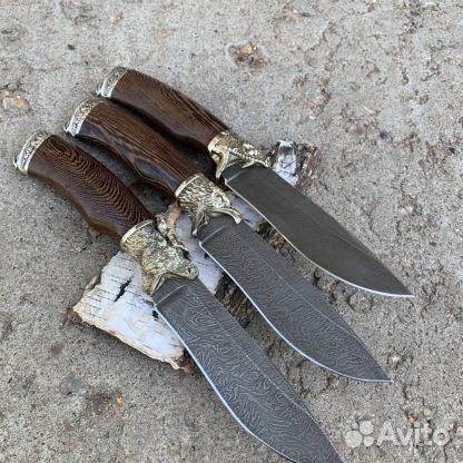 Охотничий нож с головами на выбор