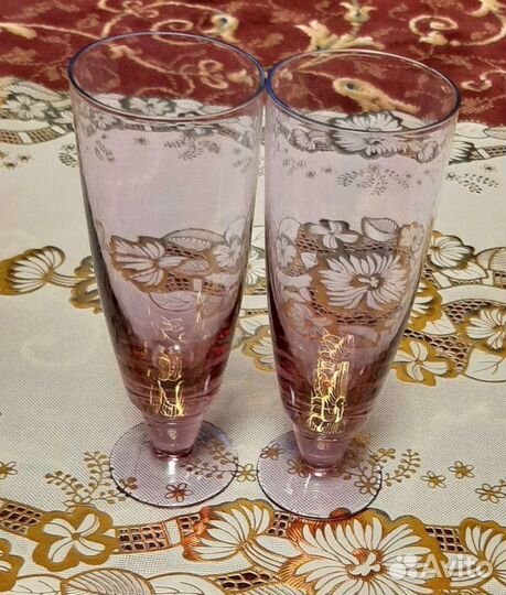 Фужеры СССР. 2 шт. марганец