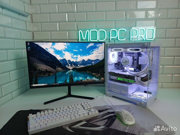 Игровой компьютер белый Intel/Полный Комплект/пк