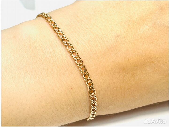 Браслет золотой 19 р-р 585 (L9)