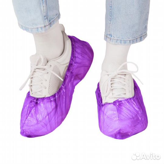 Бахилы Elegreen Экстра Плюс (с 2-ой резинкой) фиол