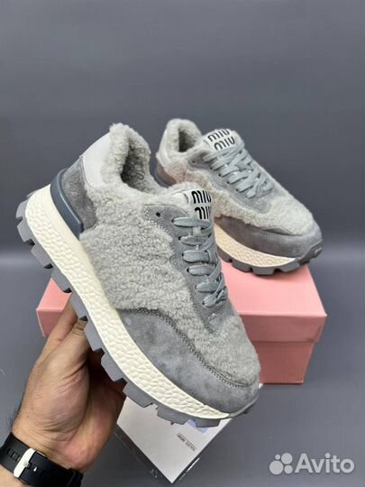 Серые Кроссовки Miu miu