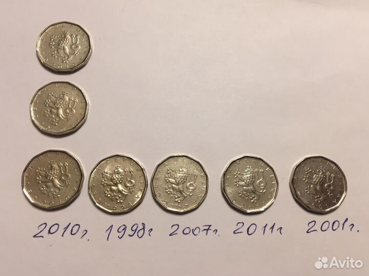 Монеты 2 кроны Чехия