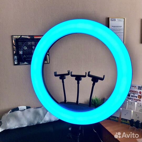 Кольцевая лампа 45 см цветная RGB